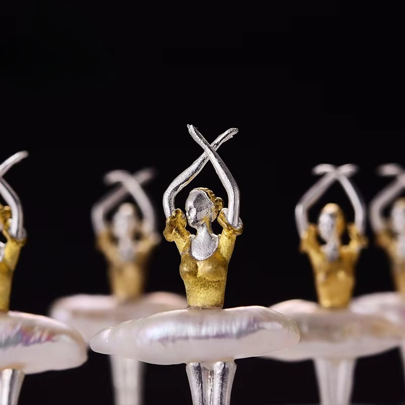 Prity Jewel Pearl Ballet Dancer Pendant – 925 Sterling Silver Elegant Ballerina Jewelry